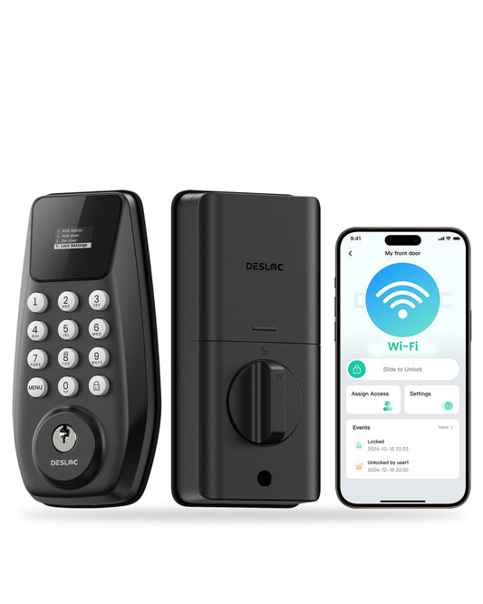 DESLOC C100 Plus Smart Keyless Entry Door Lock with Built-in WiFi 🍁 All In One Marketplace Canada