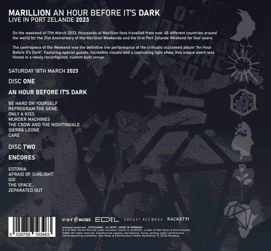 Marillion / An Hour Before It'S Dark: Live In PZ 2023 - CD
