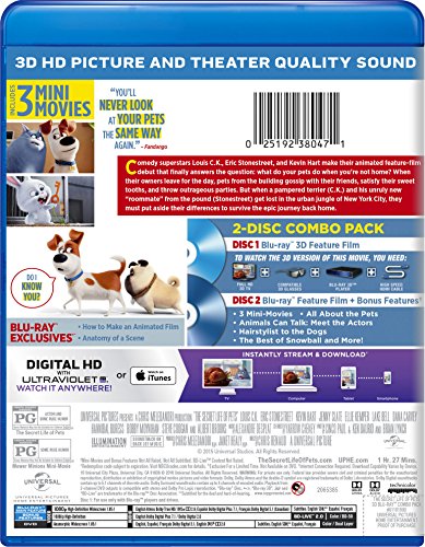 The Secret Life of Pets - 3D Blu-Ray/Blu-Ray
