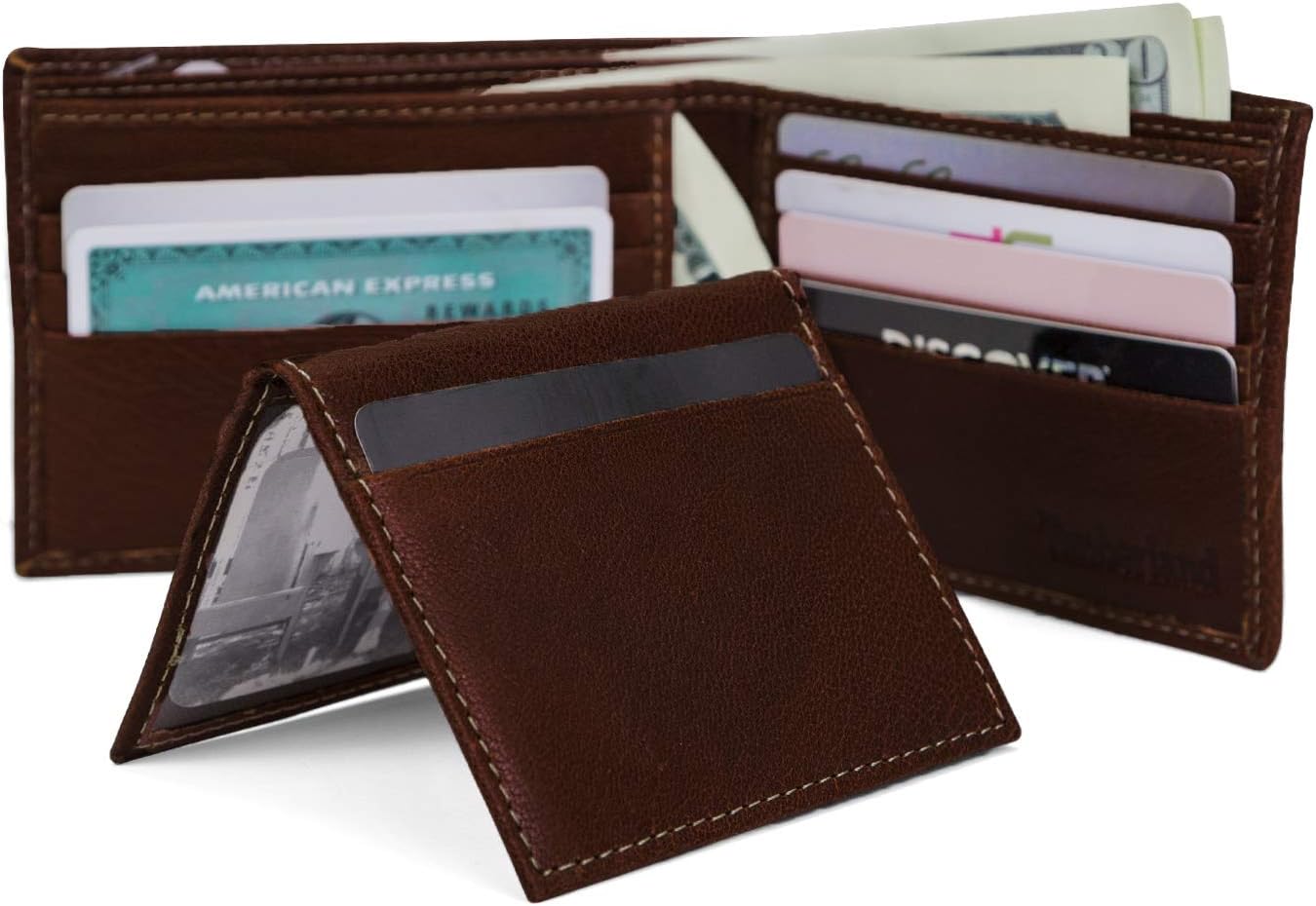 Timberland Men's Leather RFID Blocking Wallet – Genuine Leather Passcase Bifold