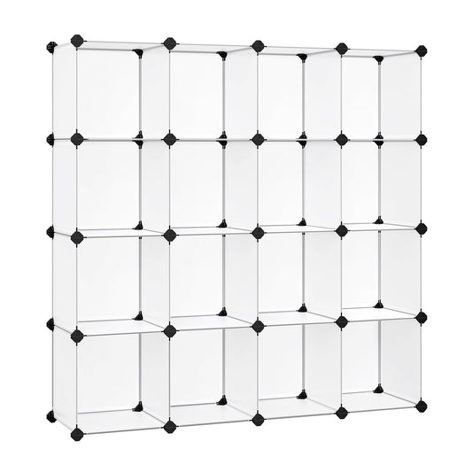 SONGMICS Cube Storage Organizer, 16 Cube Closet Organizers 48.4 x 12.2 x 48.4 Inches, White ULPC44L 🍁 All In One Marketplace Canada