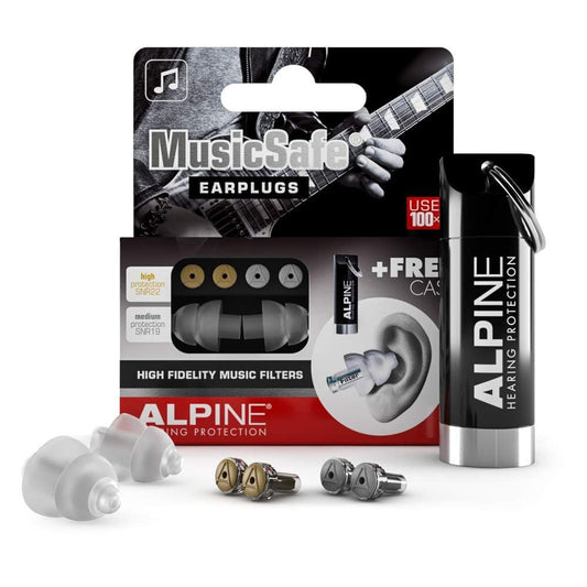 Alpine MusicSafe High Fidelity Music Ear Plugs for Noise Reduction - 2 Interchangeable Filter Sets - Professional Musician Hearing Protection - Hypoallergenic Reusable Soft Transparent Earplugs 🍁 All In One Marketplace Canada