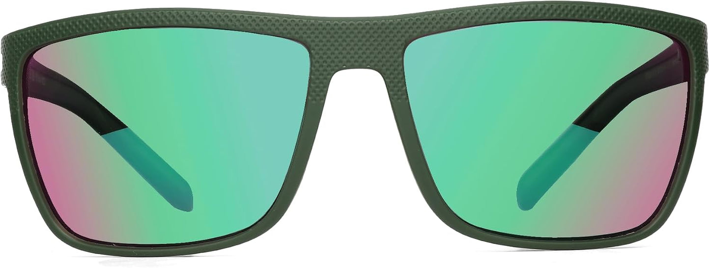 ZENOTTIC Polarized Sunglasses for Men – Lightweight TR90 Frame, UV400, Square