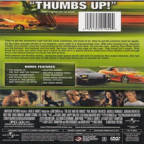 The Fast and the Furious - DVD (Used)