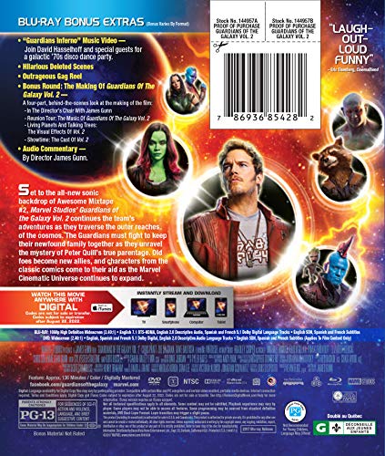 Guardians of the Galaxy: Vol. 2 - Blu-Ray/DVD (Used)