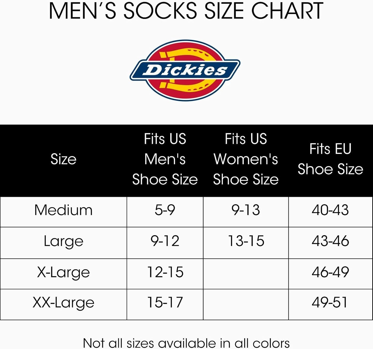 Dickies Men's Dri-Tech Moisture Control Boot Socks – Multi-Pack