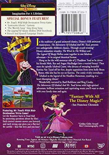 The Adventures of Ichabod and Mr. Toad - DVD (Used)