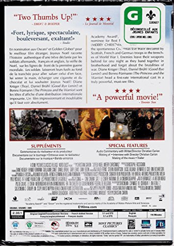 Joyeux Noël - Merry Christmas (English/French) 2005 (Widescreen ) Régie au Québec (Cover Bilingue) Édition Spéciale de 2 Disques