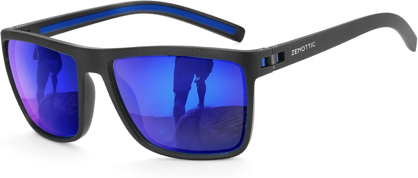 ZENOTTIC Polarized Sunglasses for Men – Lightweight TR90 Frame, UV400, Square