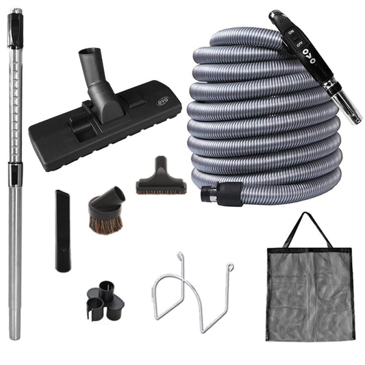OVO Central Vacuum Standard Accessories Kit, with 30ft Low-Voltage Hose, ON/Off Switch Control at The Handle, 12’’ Combo Brush and Accessories, for Hard Surfaces and Carpets 🍁 All In One Marketplace Canada