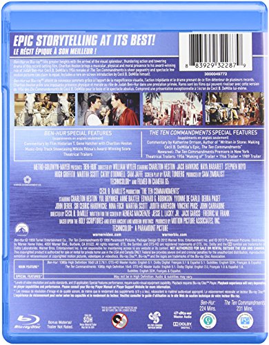 Ben-Hur/ Ten Commandments (DBFE) [Blu-ray] (Bilingual)