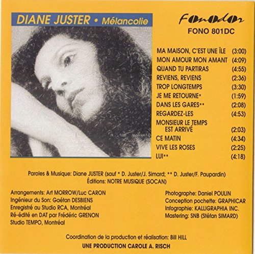 Diane Juster / Melancolie - CD (Used)