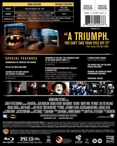 Batman (20th Anniversary Edition Blu-ray Book) [Import]