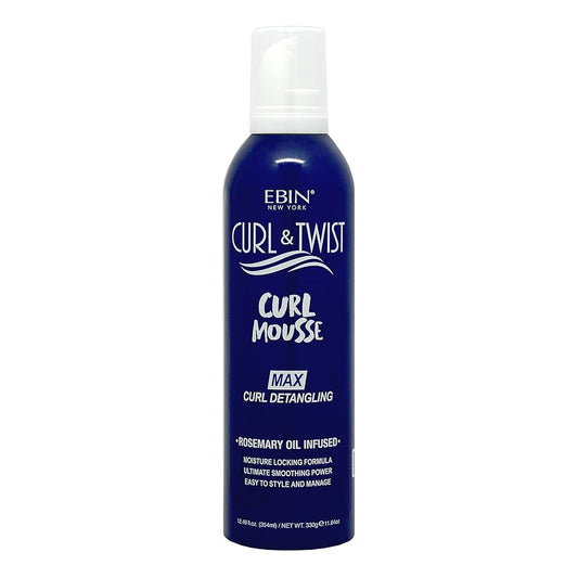 EBIN NEW YORK CURL & TWIST MOUSSE COIFFANTE MAX CURL DÉMÊLANTE 12.49OZ
