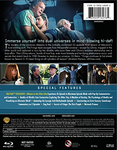 Fringe : La troisième saison complète - Blu-Ray (Occasion)