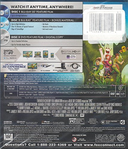 Epic / Deluxe Edition - Blu-Ray 3D + Blu-Ray + DVD +DigitalHD