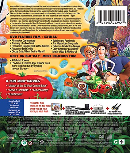 Cloudy with a Chance of Meatballs 2 - Il pleut des hamburgers 2 [Blu-ray 3D + DVD + UltraViolet] (Bilingual)
