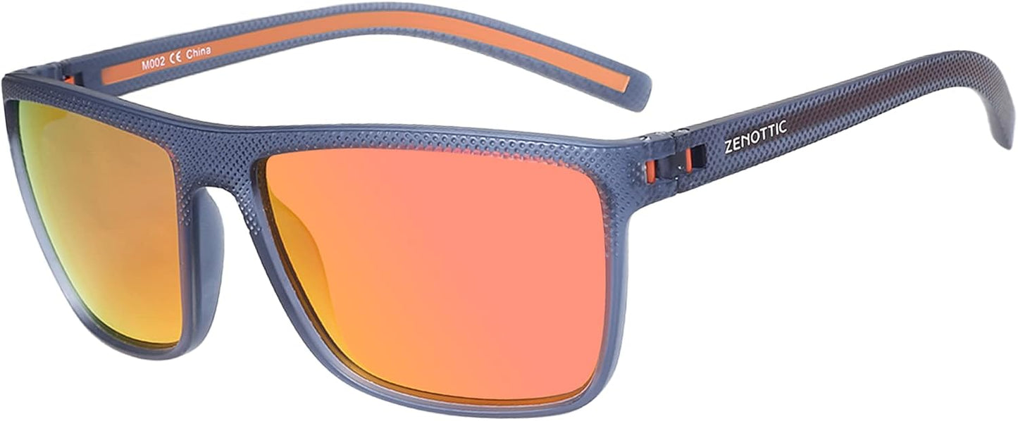 ZENOTTIC Polarized Sunglasses for Men – Lightweight TR90 Frame, UV400, Square