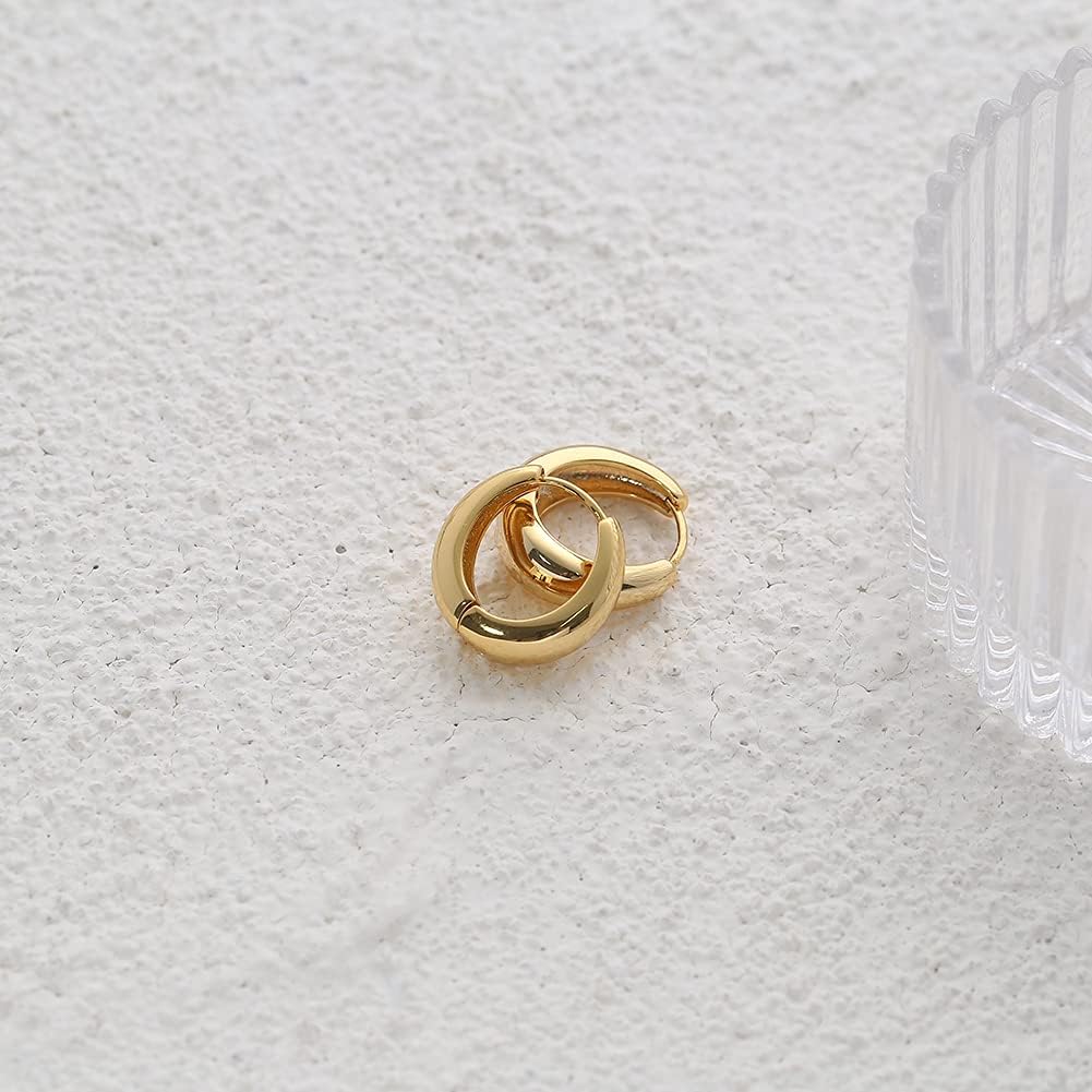 LILIE&WHITE Chunky Gold Hoop Earrings – Hypoallergenic, Minimalist Jewelry for Women