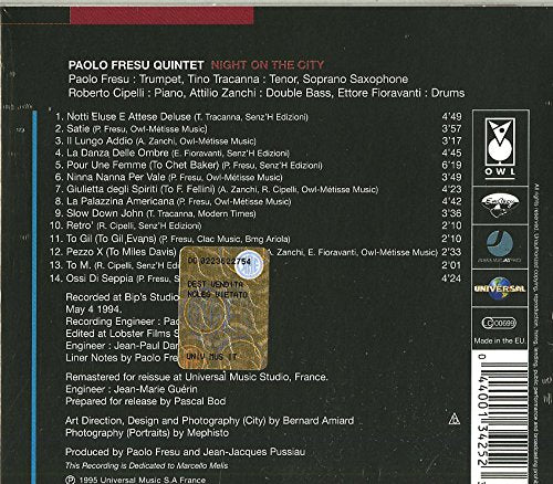 Paolo Quintet Fresu / Night On The City - CD (Used)