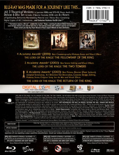 Le Seigneur des Anneaux : La trilogie cinématographique - Blu-Ray