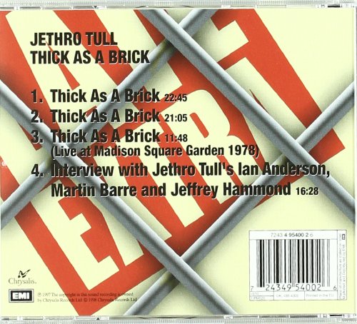 Jethro Tull / Thick as a Brick - CD (Used)