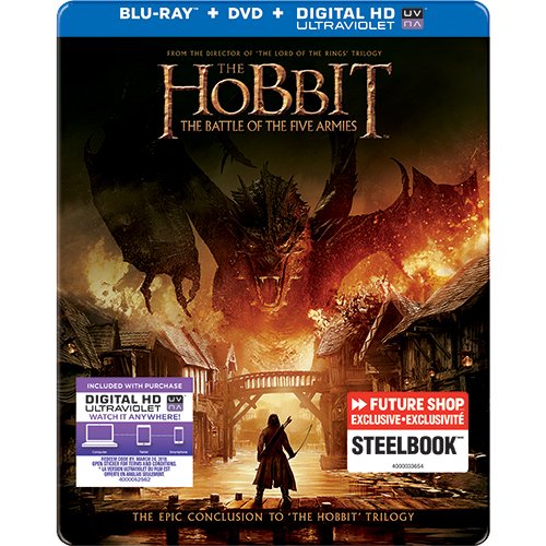 Le Hobbit La Bataille des Cinq Armées SteelBook Best Buy Blu-Ray + DVD + Copie Numérique HD Combo 2014