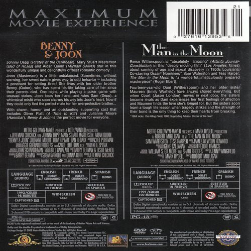 Man in the Moon & Benny & Joon - DVD (Used)