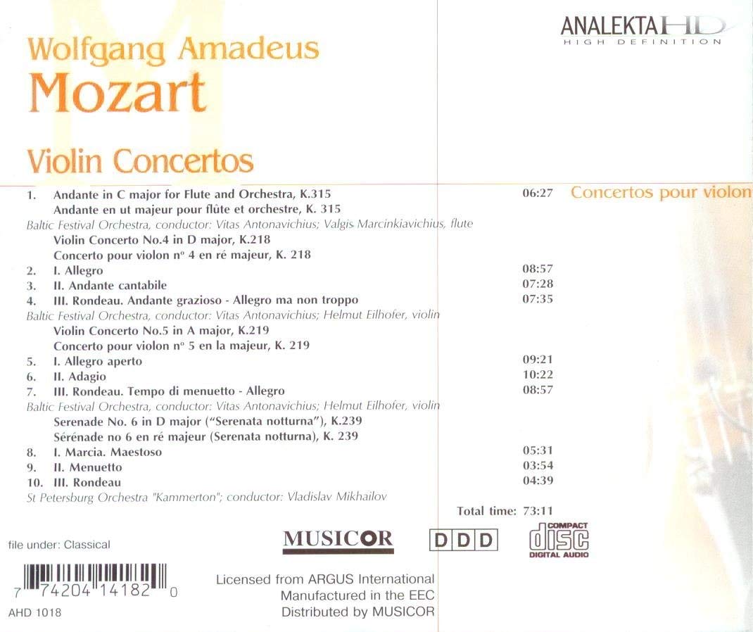 Mozart: Violin Concertos
