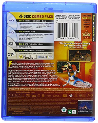 Les Indestructibles [Blu-ray + DVD + Copie numérique]