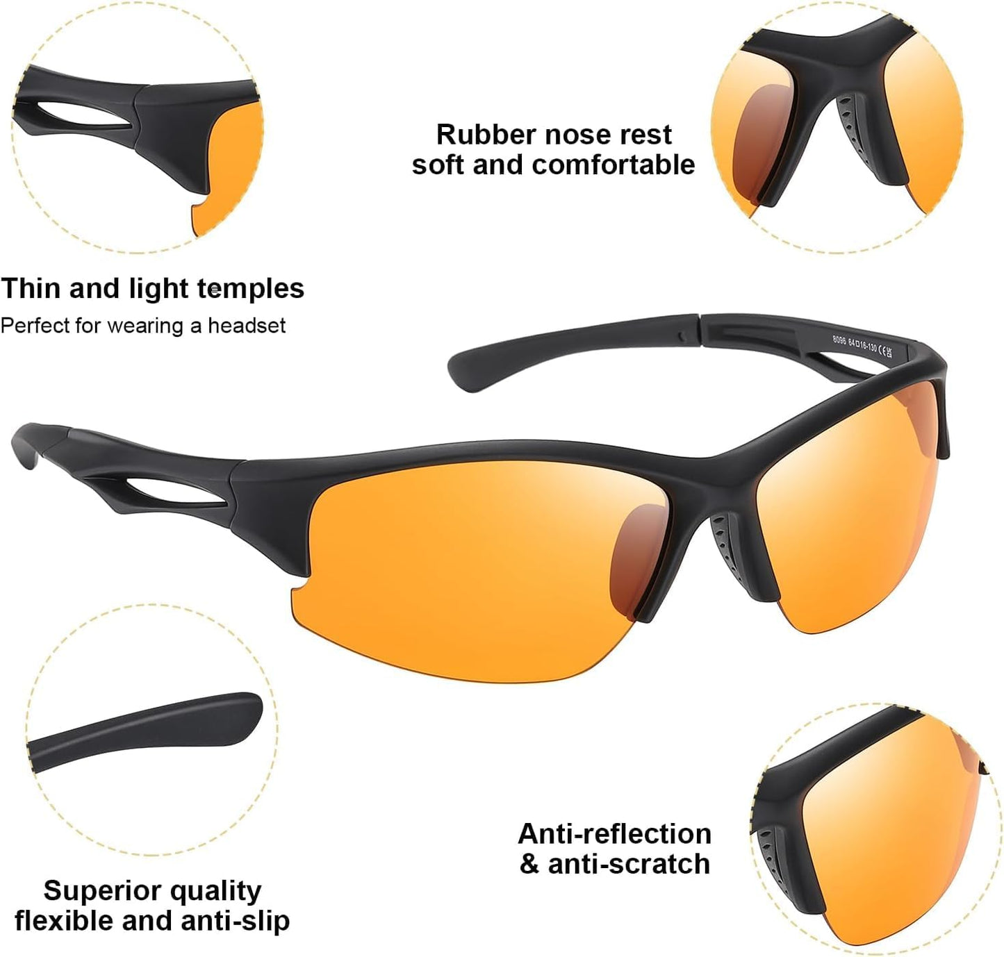 Okany Blue Light Glasses – Gaming & Computer Glasses for Men & Women, Anti-Glare, UV Protection