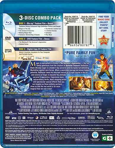The Sorcerer's Apprentice (3-Disc Combo Pack) - Blu-Ray/DVD