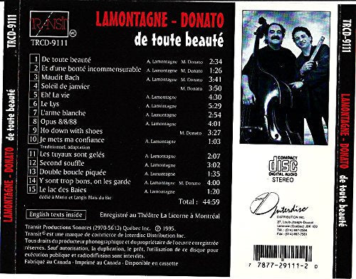 Lamontagne & Donato / De toute beauté - CD (Used)