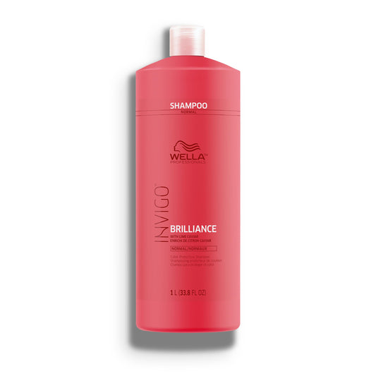 Wella Professionals Invigo Brilliance Shampoo for Fine/Normal Coloured-Treated Hair, Salon Shampoo, Hair Cleanser, Colour Safe, Daily Wash, Lime Caviar, Intense Colour Protection | 33.8 Fl Oz | 1L 🍁 All In One Marketplace Canada