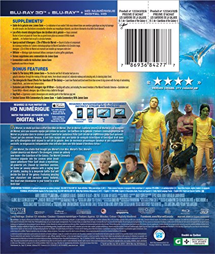 Les Gardiens de la Galaxie [Blu-ray 3D + Blu-ray + copie numérique] (Bilingual) (Used)