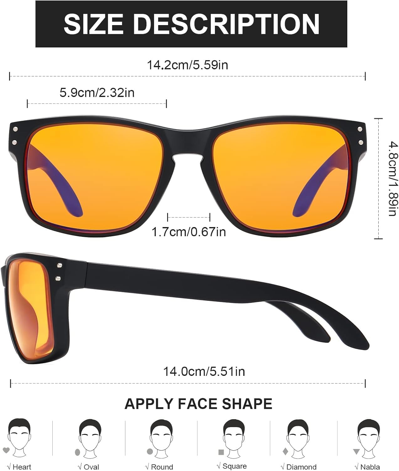 Okany Blue Light Glasses – Gaming & Computer Glasses for Men & Women, Anti-Glare, UV Protection