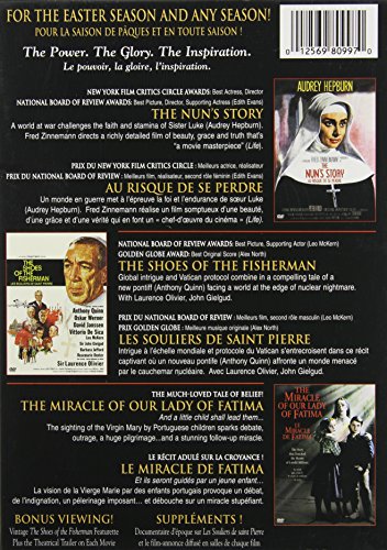 Films of Faith Collection: The Nun's Story / The Shoes of The Fisherman / The Miracle of Our Lady of Fatima (Bilingual)