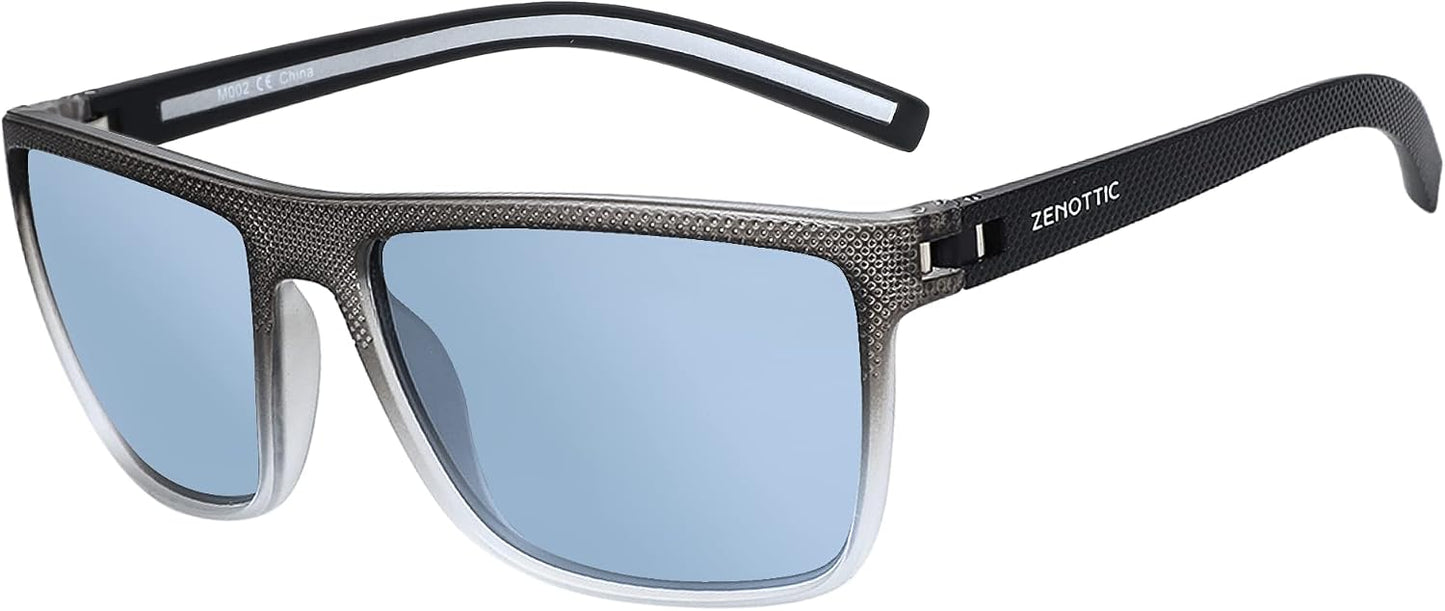 ZENOTTIC Polarized Sunglasses for Men – Lightweight TR90 Frame, UV400, Square