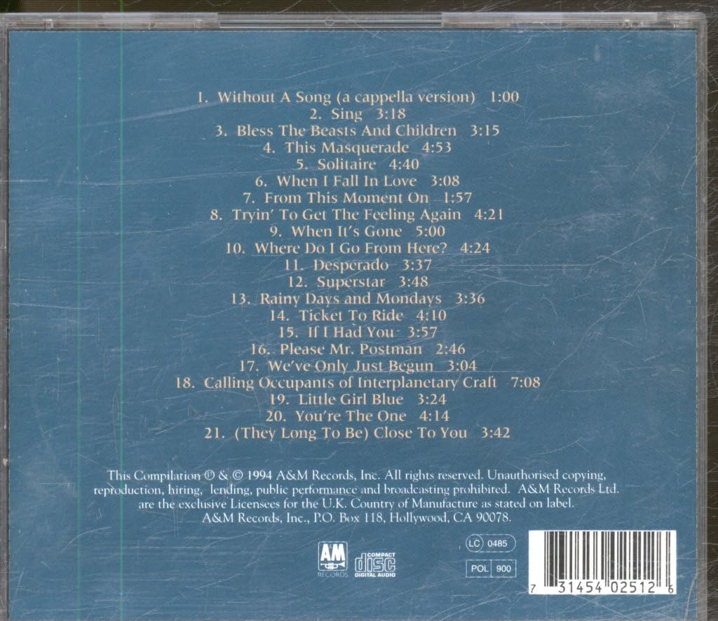 THE CARPENTERS - INTERPRETATIONS: 25TH ANNIVERSARY
