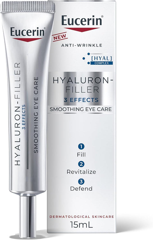 Eucerin Anti-Wrinkle Eye Cream, Smoothing, Anti-Age, Hyaluronic Acid, 15mL 🍁 All In One Marketplace Canada
