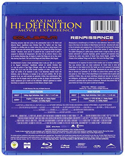 Equilibrium / Renaissance (Double Feature) [Blu-ray] (Bilingual)