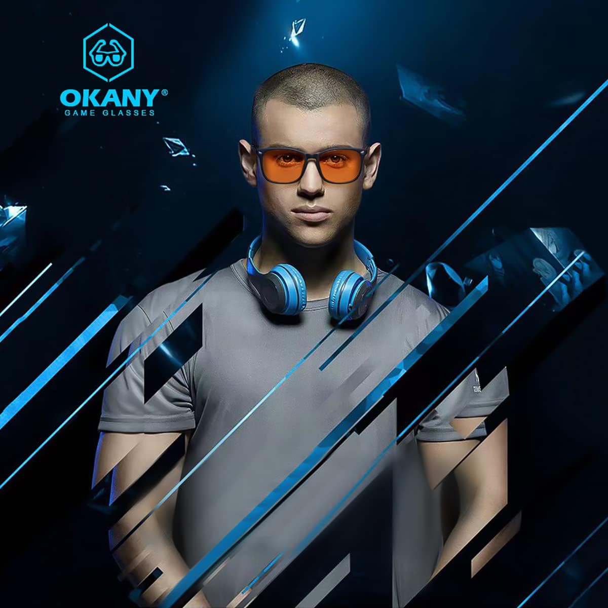 Okany Blue Light Glasses – Gaming & Computer Glasses for Men & Women, Anti-Glare, UV Protection