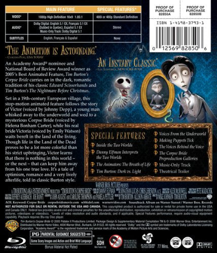 Tim Burton's Corpse Bride - Blu-Ray (Used)
