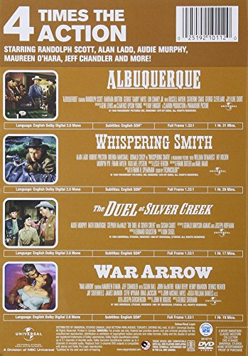 4-Movie Marathon: Classic Westerns (Albuquerque / Whispering Smith / The Duel at Silver Creek / War Arrow) - DVD