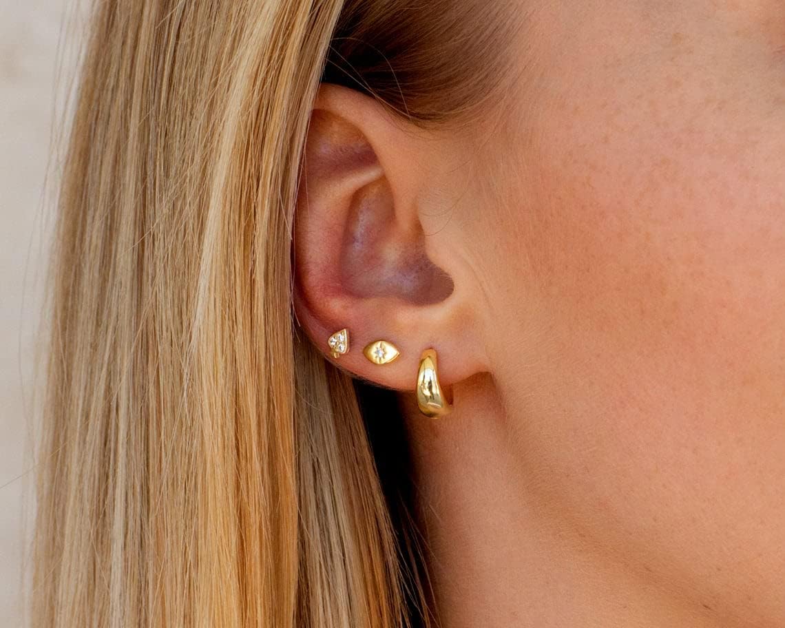 LILIE&WHITE Chunky Gold Hoop Earrings – Hypoallergenic, Minimalist Jewelry for Women
