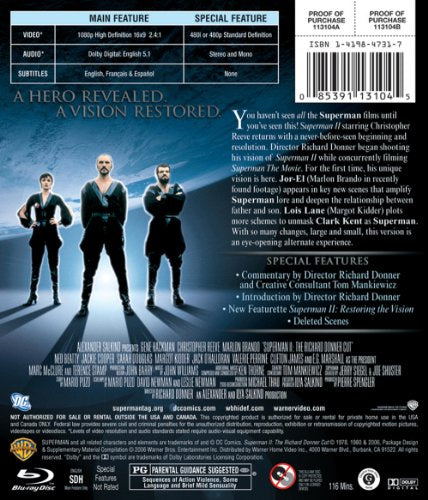 Superman II: The Richard Donner Cut - Blu-Ray