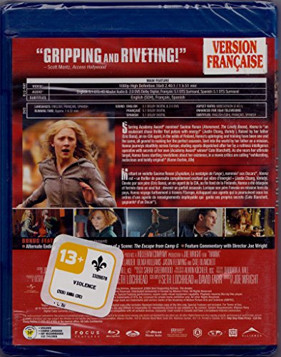 Hanna (English/French) 2011 (Widescreen) Cover Bilingue [Blu-Ray + DVD] Régie au Québec