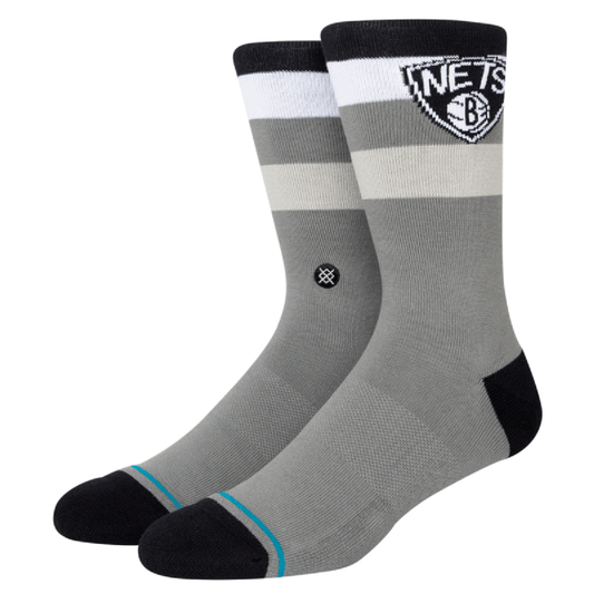 Stance x NBA 'Brooklyn Nets Shortcut 2' Crew Socks - Grey/Black