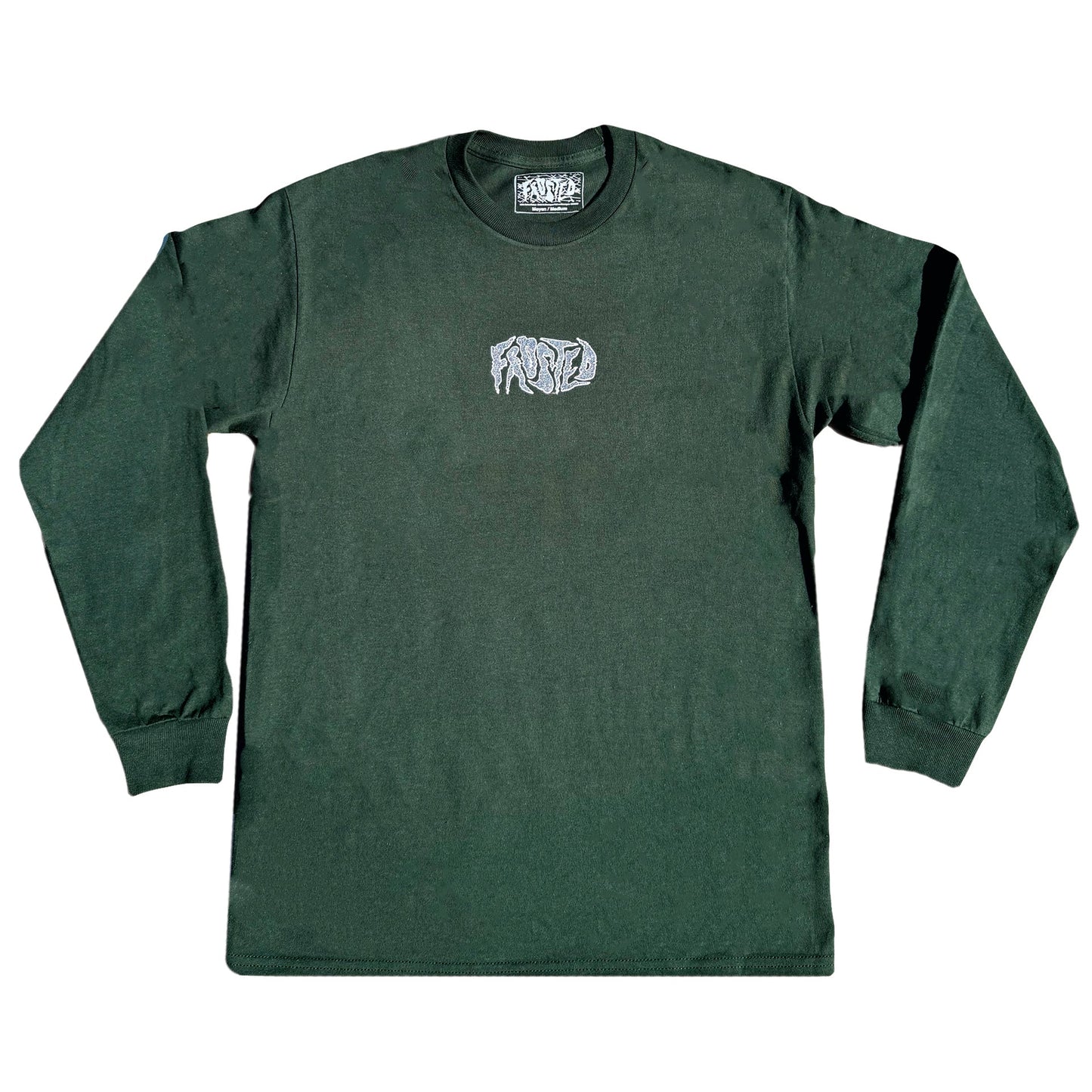 Frosted Skateboards 'Silver Glitch Classic' L/S Tee - Forest Green