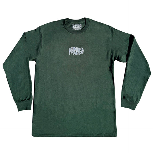 Frosted Skateboards 'Silver Glitch Classic' L/S Tee - Forest Green